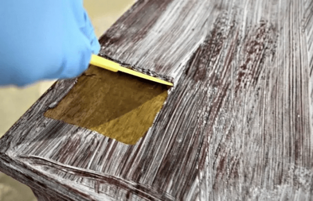 Get rid of your old paint by using baking soda to strip it